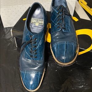 Stacy Adams Men's Blue Leather Shoes